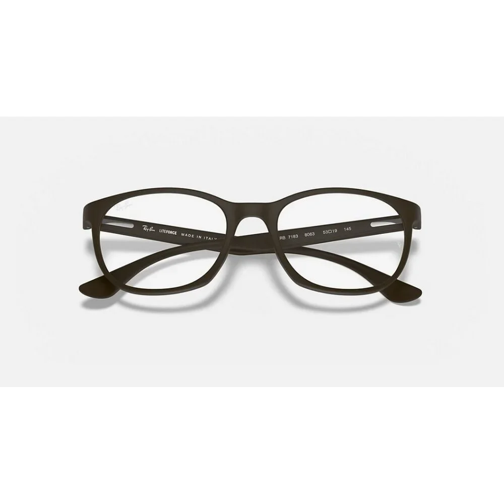 RAYBAN Unisex Eyeglasses RX7183-8063 Sand Brown 51-19-145